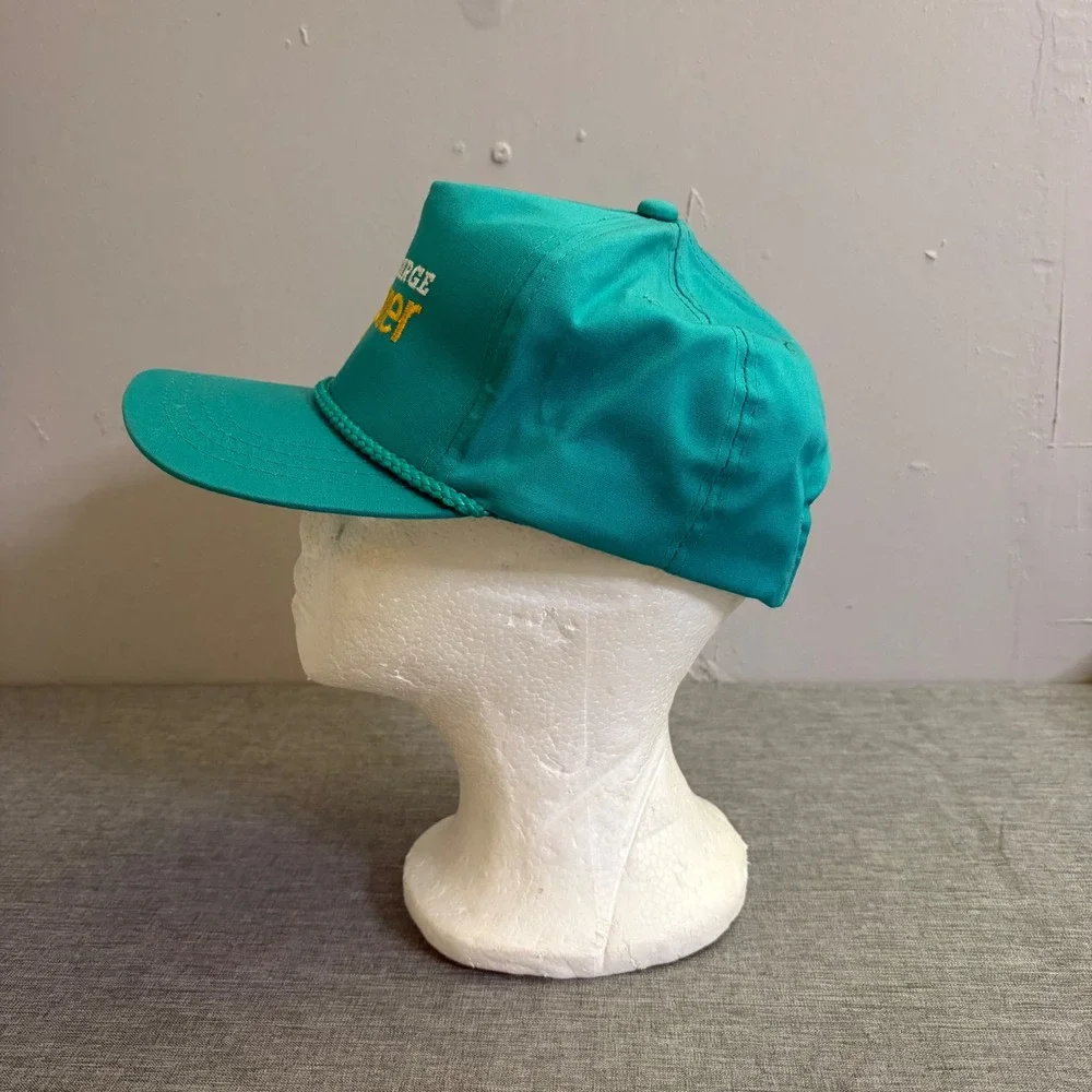 Yupoong Showcase Hat Mens OSFA Teal‎ Surge Zoner Vintage 90s Retro Snapback Rope